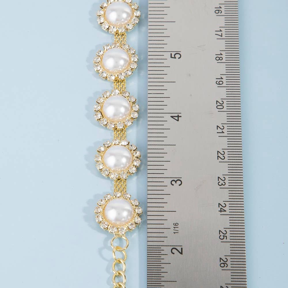 Belt ~ Pearl and Rhinestone