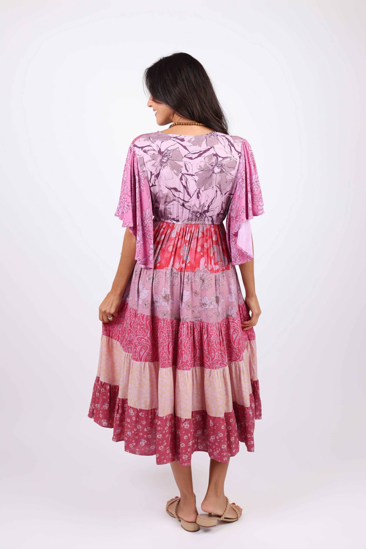 Vintage Rose Patchwork Maxi Dress