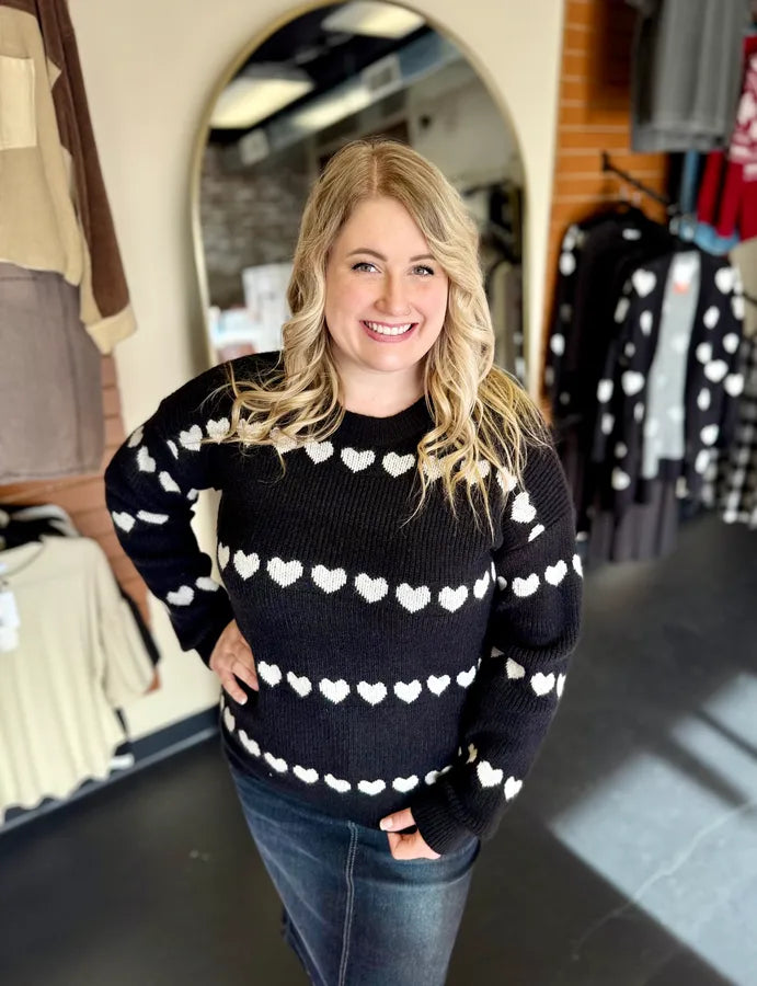 Sweater ~ Hearts Aflutter