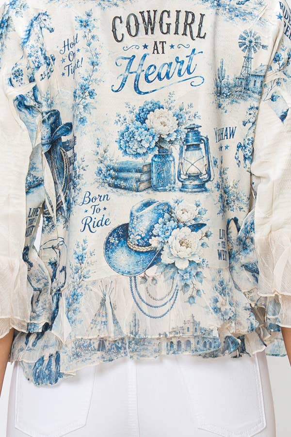 Blue Rodeo Ruffle Jacket