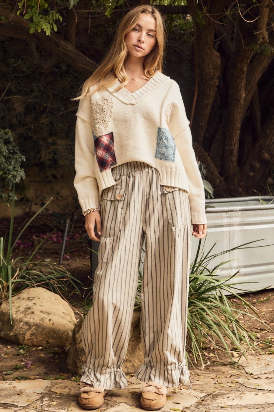 Collected Moments Patchwork Sweater