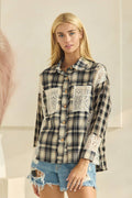Top ~ Prairie Lace Plaid