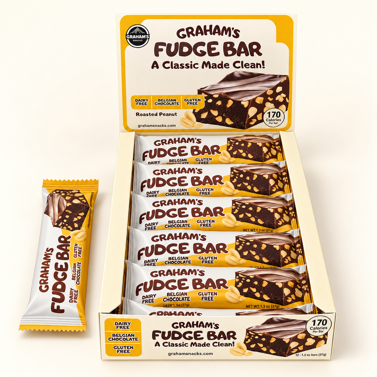 Roasted Peanut Fudge Bar