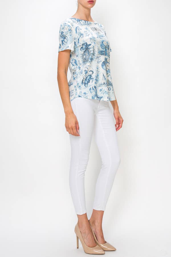Blue Rodeo Cowgirl Tee