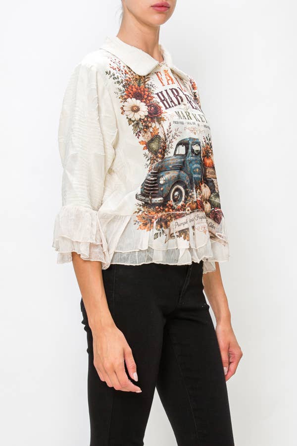 Harvest Market Ruffle Jacket