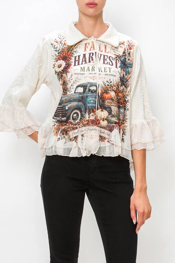 Harvest Market Ruffle Jacket