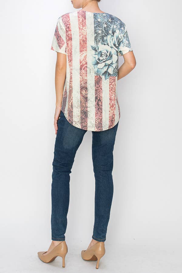 Top ~ Patriotic Rose