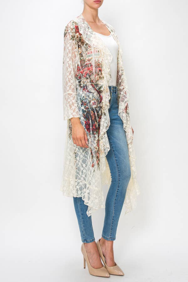 Christmas on the Farm Lace Duster