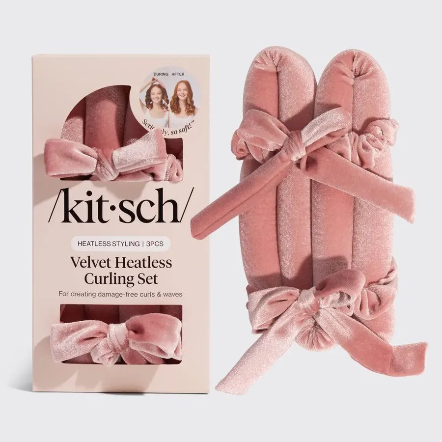 Kitsch ~ Terracotta Velvet Heatless Curling Set