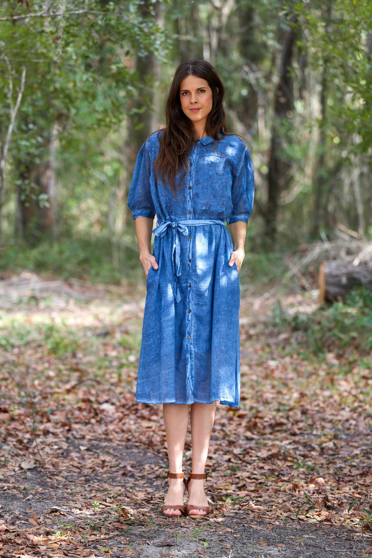 Graceful Moments Belted Midi Dress