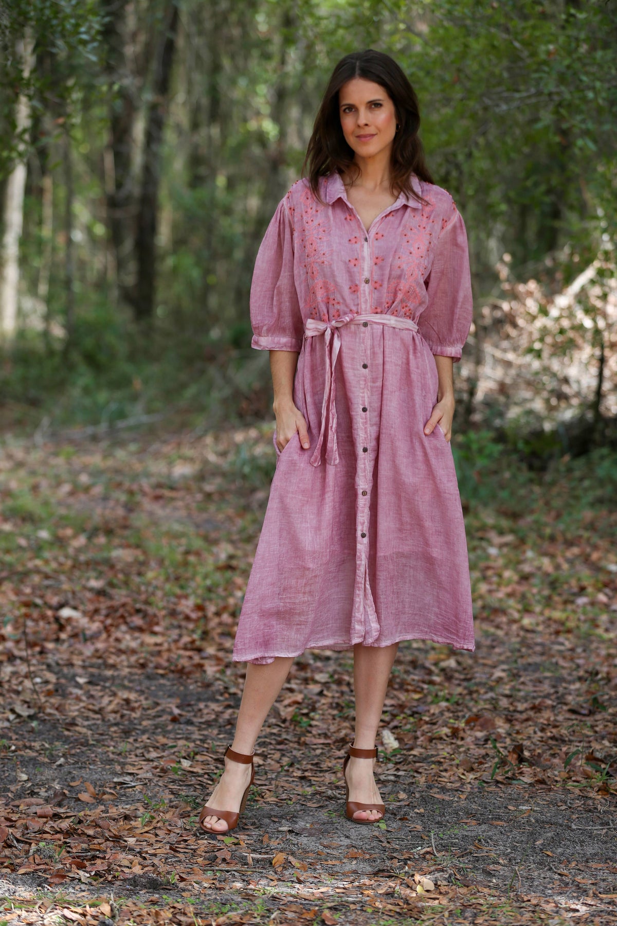 Graceful Moments Belted Midi Dress