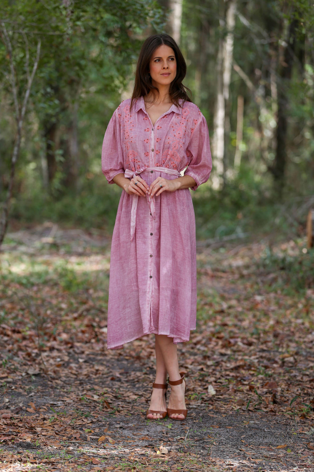 Graceful Moments Belted Midi Dress