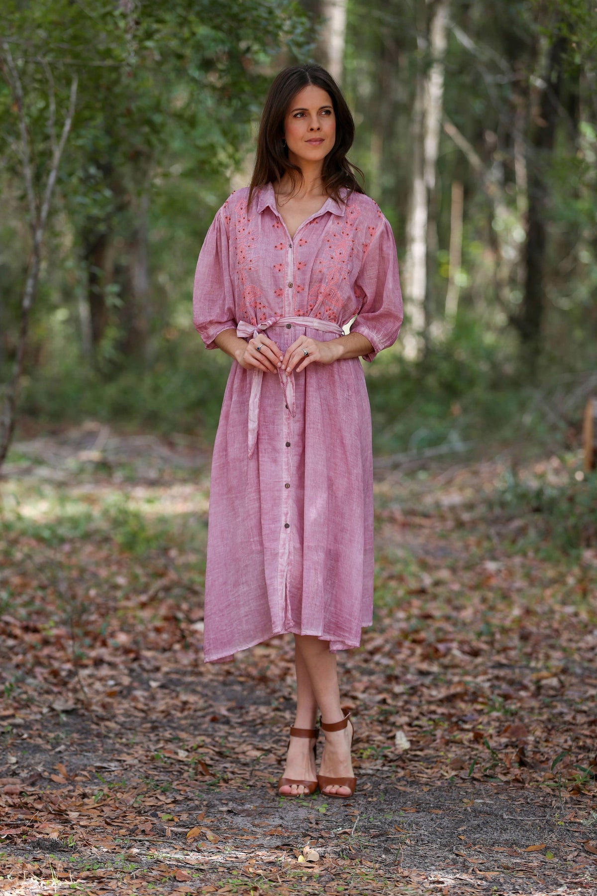 Graceful Moments Belted Midi Dress