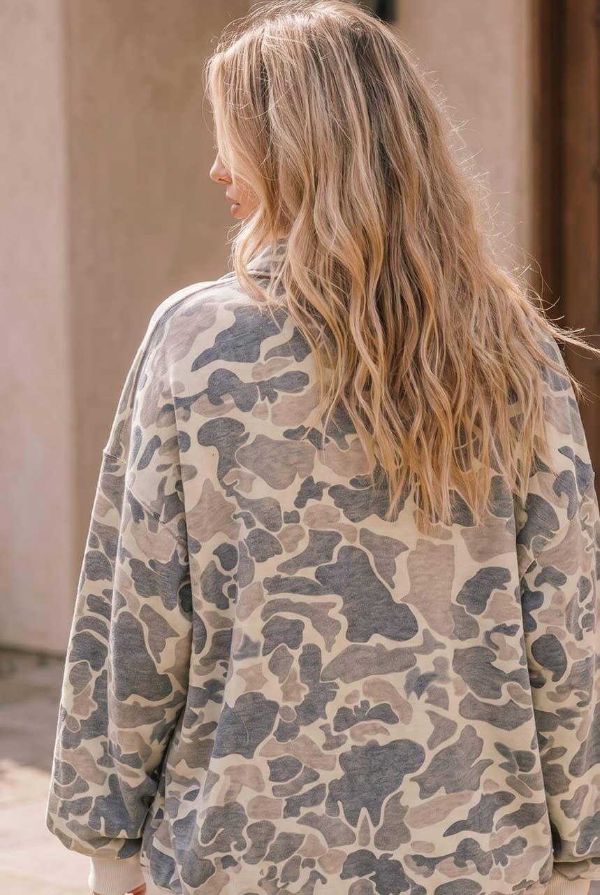 Canyon Camo Snap Pullover