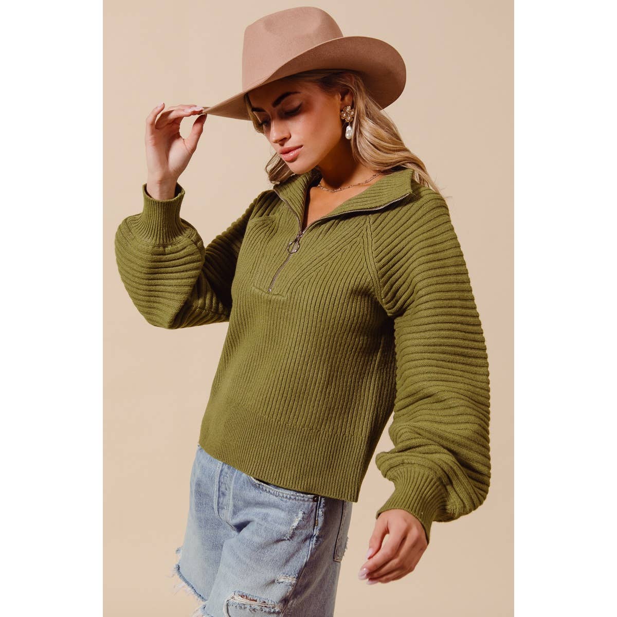 Rustic Charm Quarter Zip Pullover