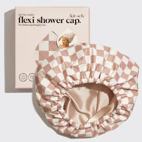Kitsch ~ Satin Lined Flexi Shower Cap