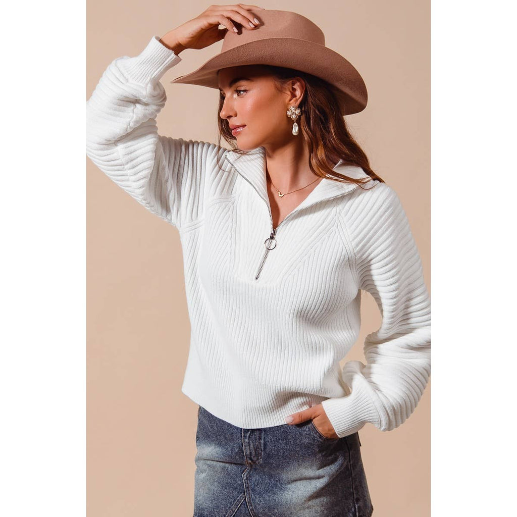 Rustic Charm Quarter Zip Pullover