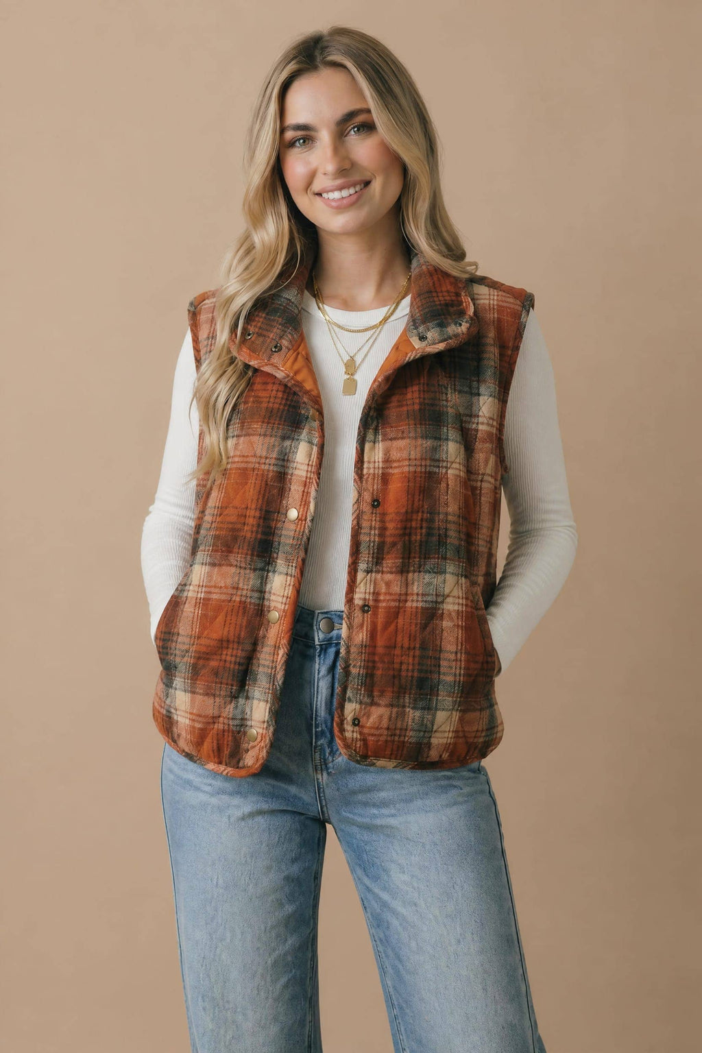Autumn Stroll Plaid Vest