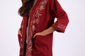 Embroidered Wool Red Maroon Jacket