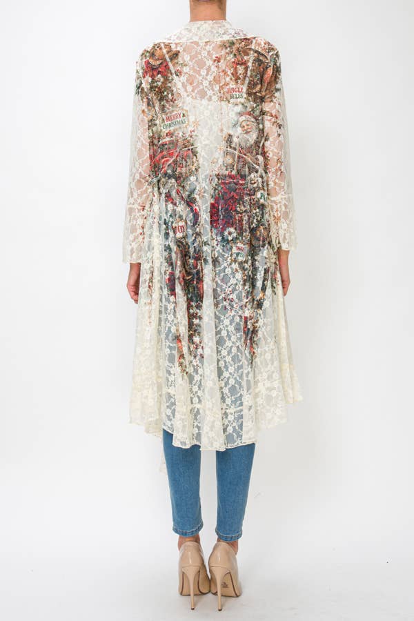 Christmas on the Farm Lace Duster
