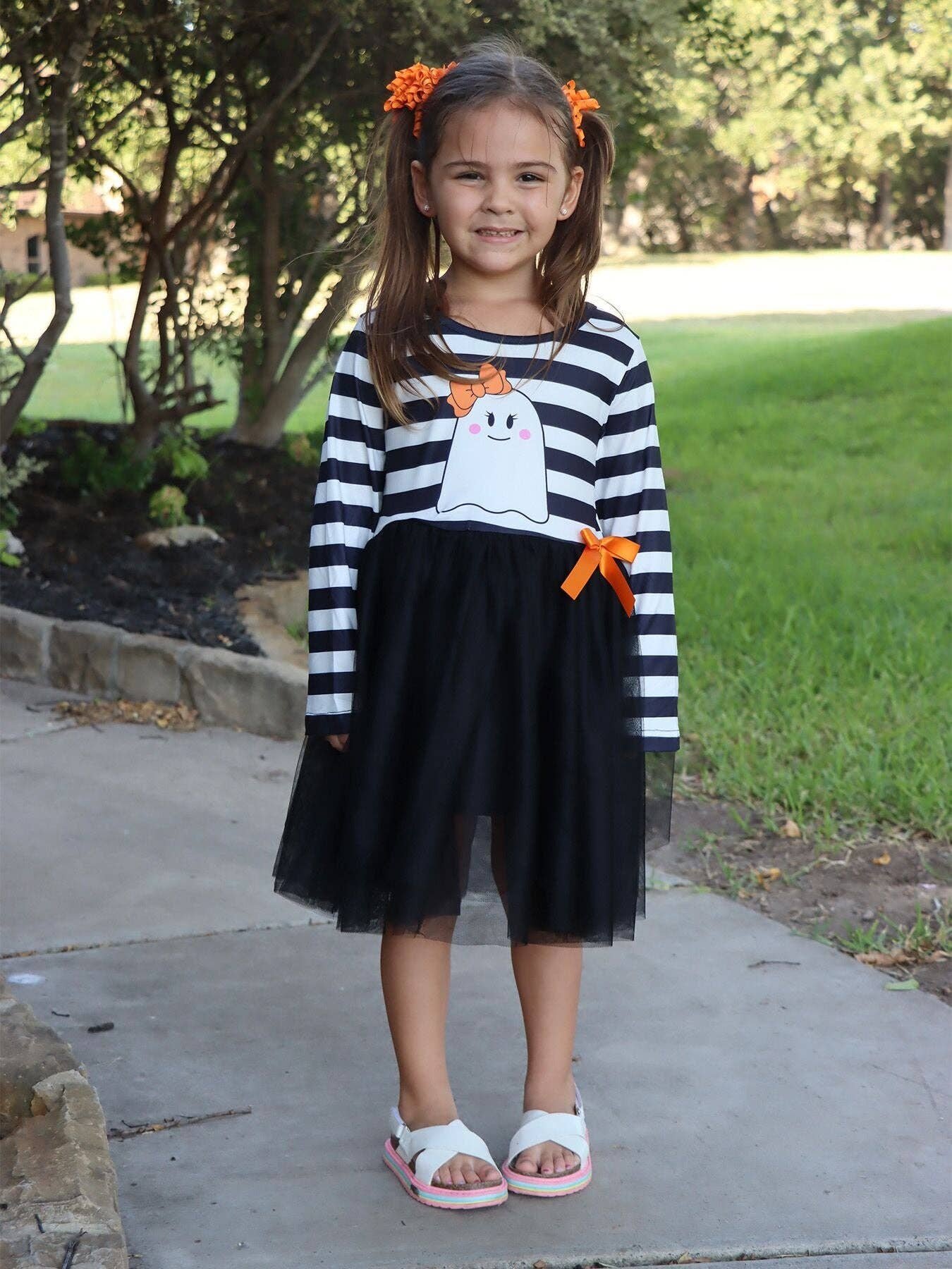 Spooky Stripe Twirl Dress
