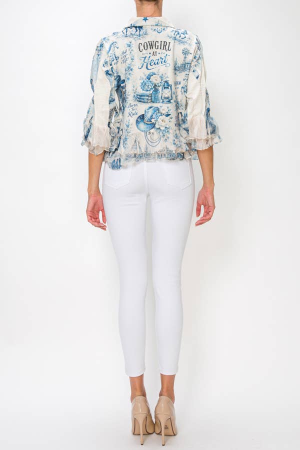 Blue Rodeo Ruffle Jacket
