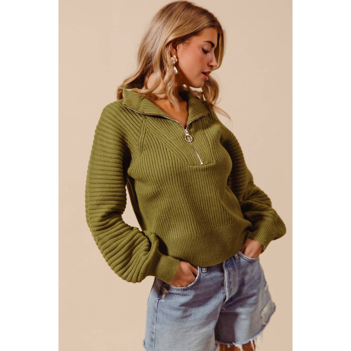 Rustic Charm Quarter Zip Pullover