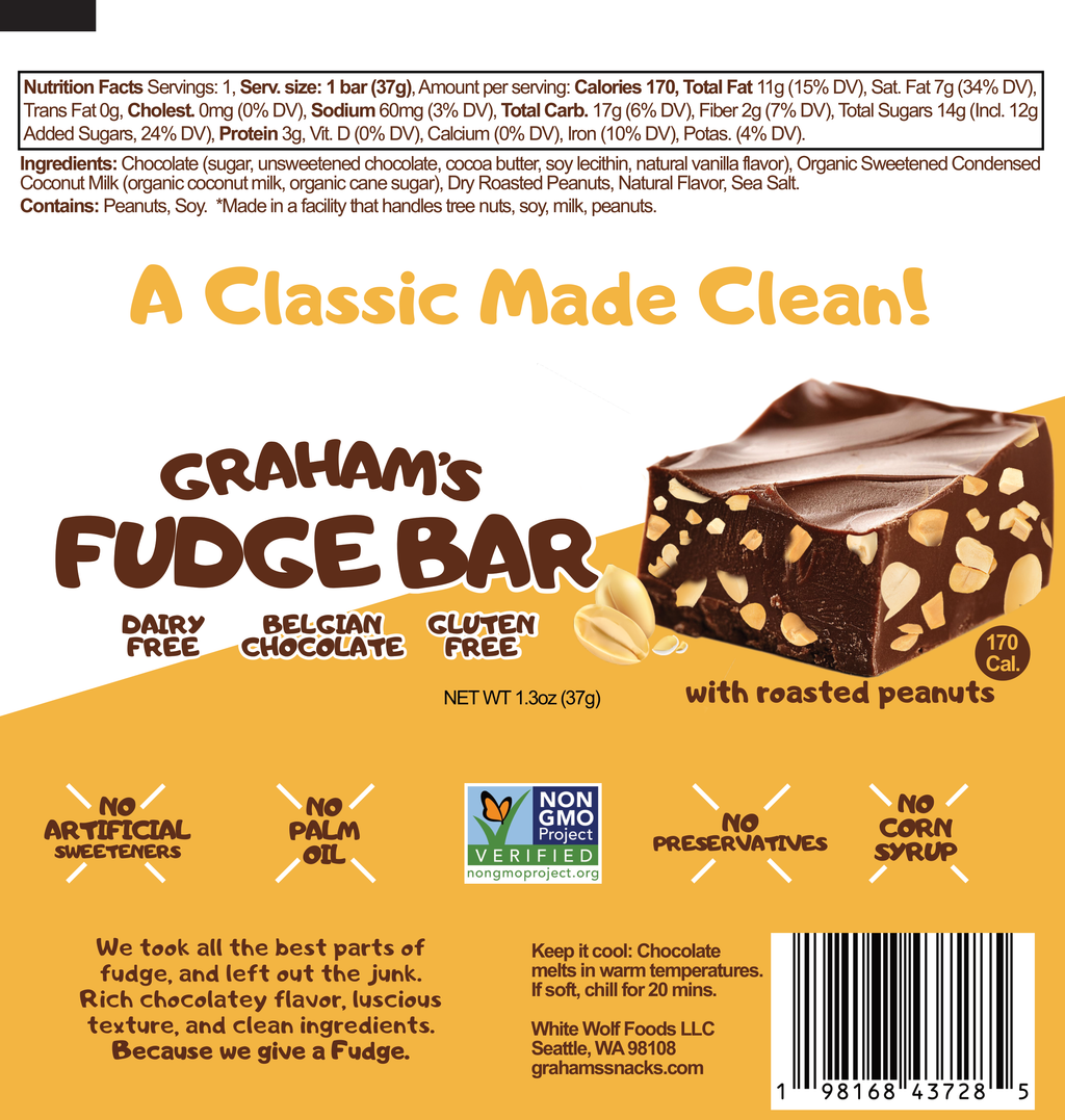 Roasted Peanut Fudge Bar