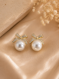 Pearl Bow Earrings