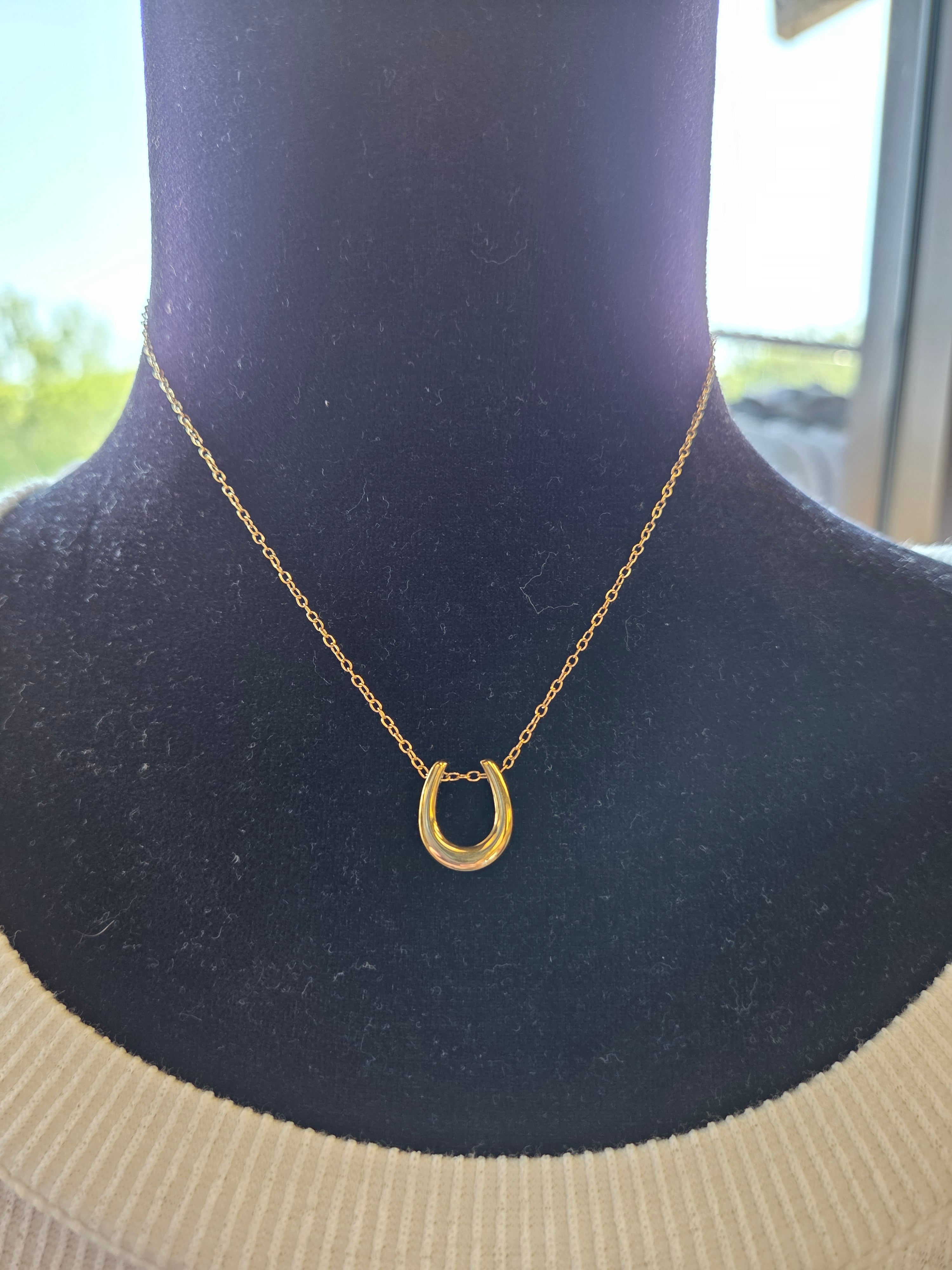 Golden Horseshoe Necklace ✨