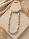 Silver Twist Rope Bracelet