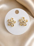 Golden Blossom Sparkle Studs