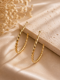 Golden Twist Hoop