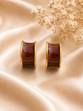 Mocha Glow Stud Earrings