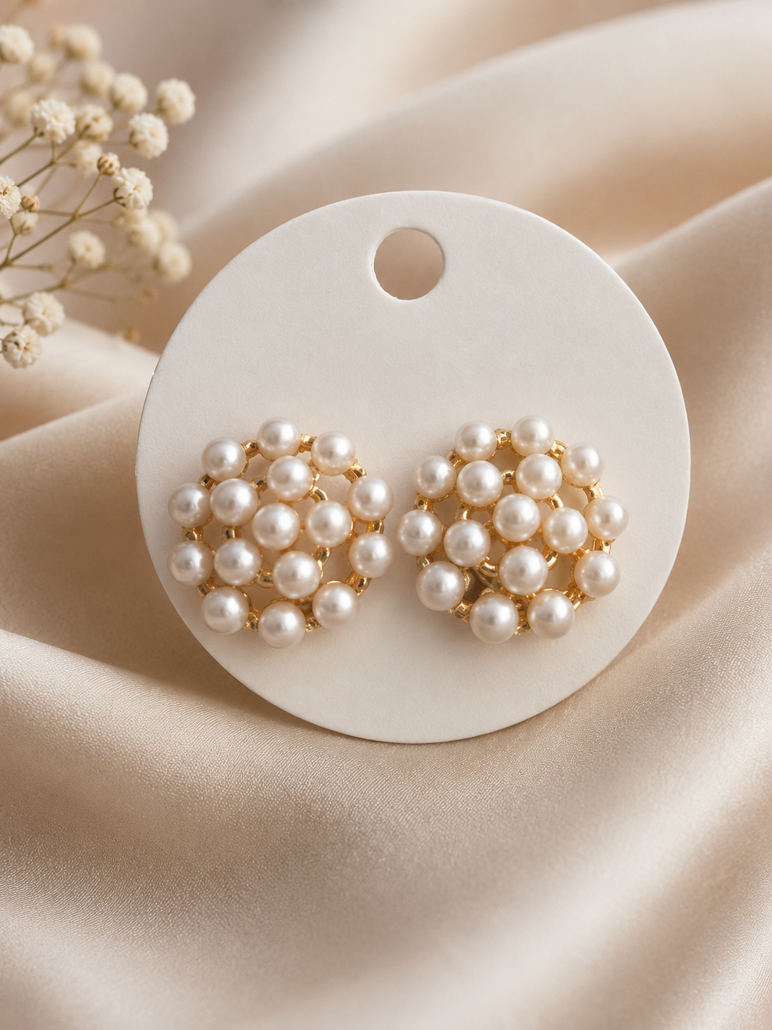 Pearled Elegance Stud Earrings